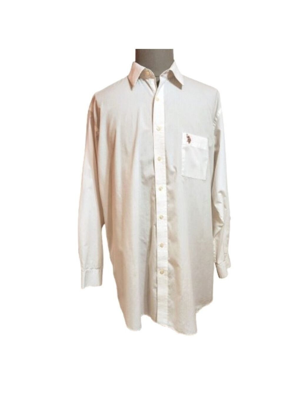 US Polo Assn White Button Front Shirt 2XL Tall